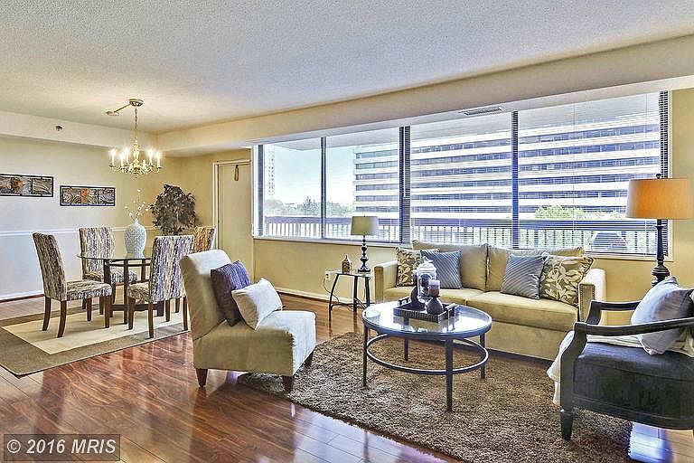 Living Room opens to Dining Room -- what light!