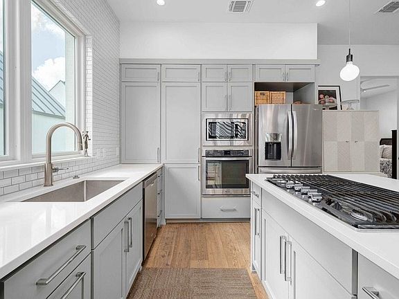Kitchen with gas cook stop and Whirlpool appliances