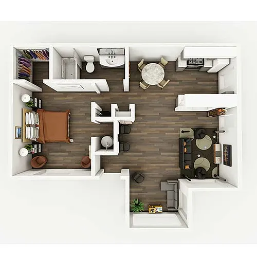 Floor plan 1x1 LUX