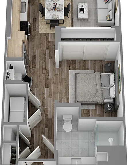A: Studio / 1 bath A: Studio / 1 bath