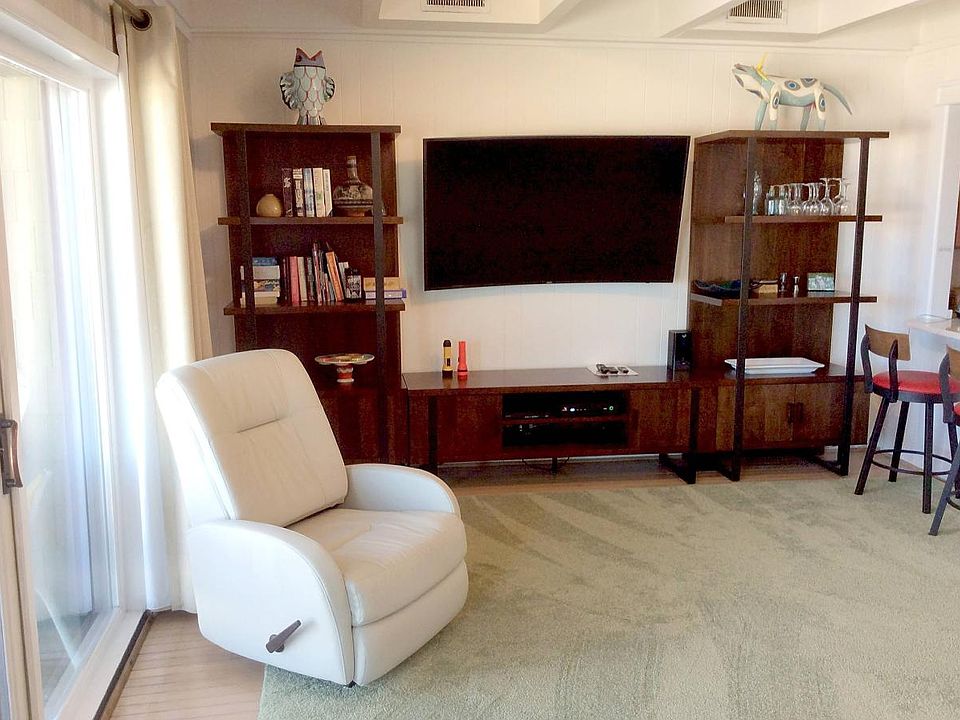 Living Room with large curved HDTV and WIFI
