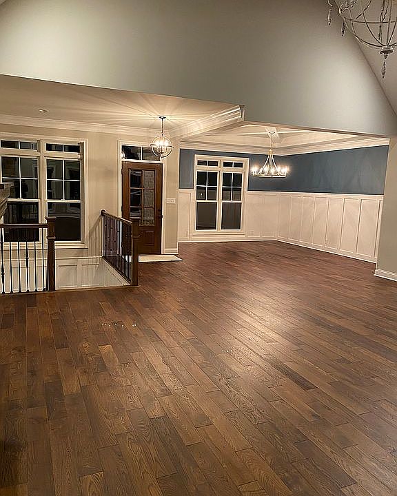 Entry way and open dining