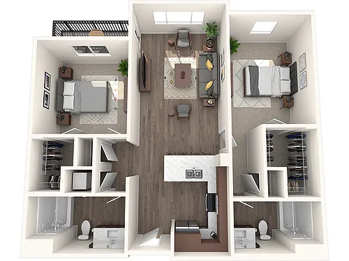 Floor plan 2 Bed / 2 Bath