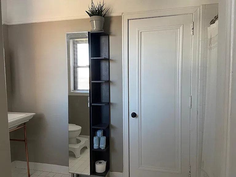 Main bathroom from entry door