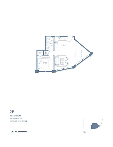 Floor plan 1-Bedroom