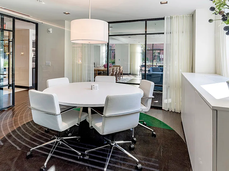Apartment community conference room at Griffis Edgemoor in Bethesda, Maryland.