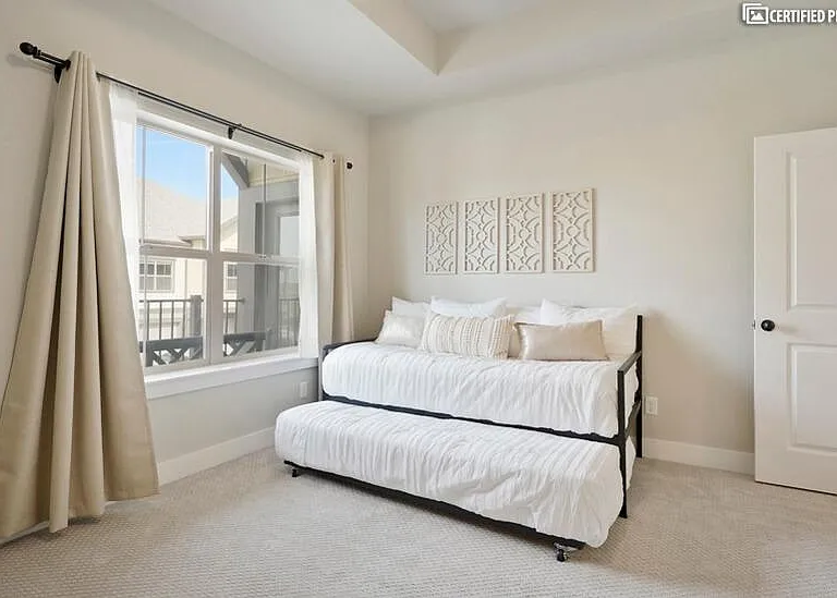 Daybed for versatile seating/sleeping with mountain views!