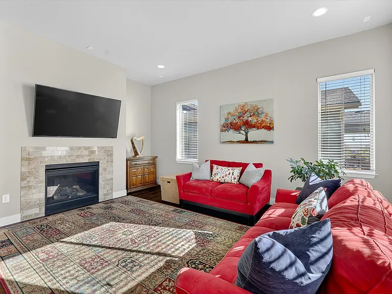 Gas fire place, TV