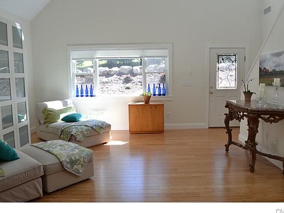 Great room with vaulted ceiling.