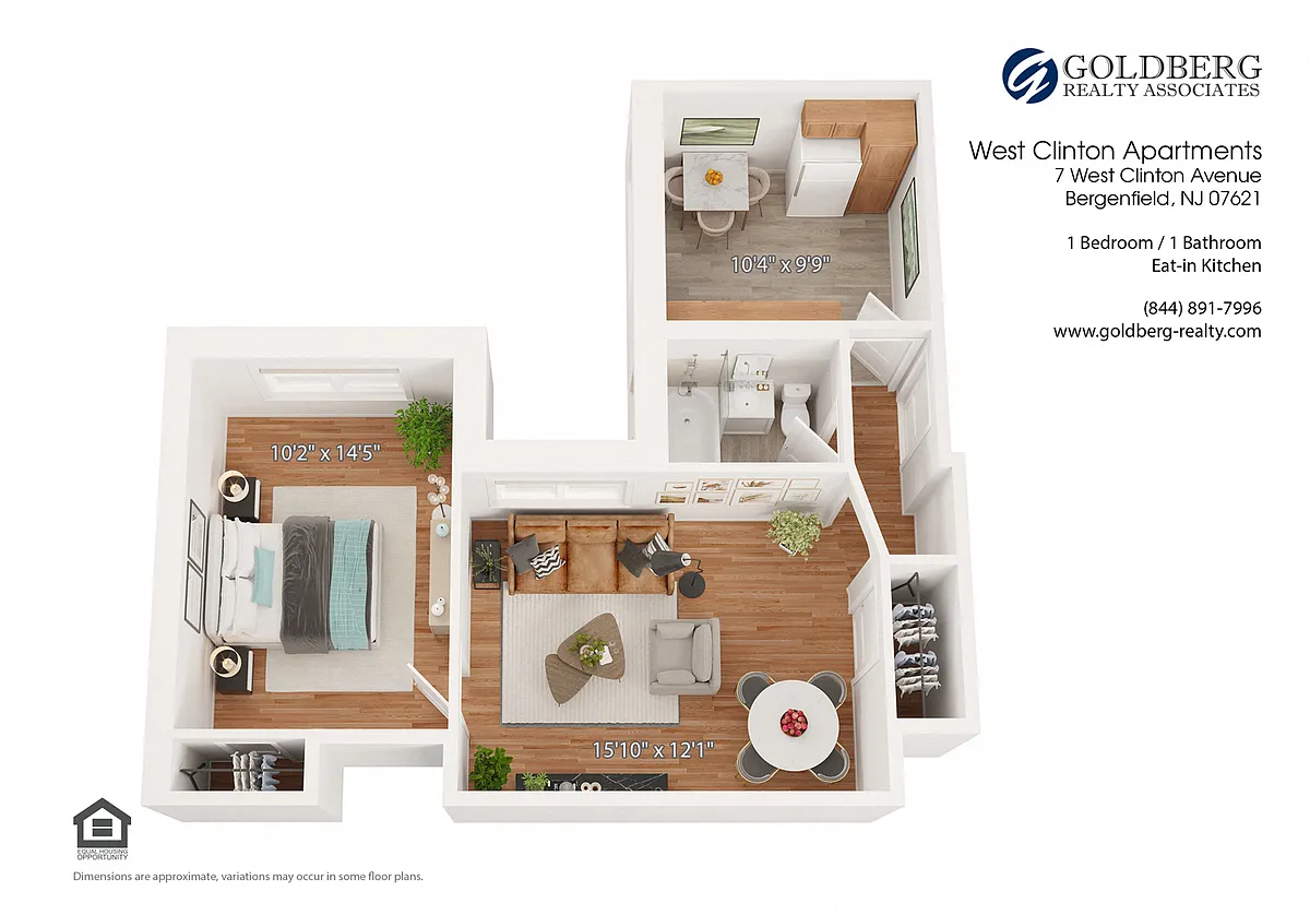 Floor plan One Bedroom