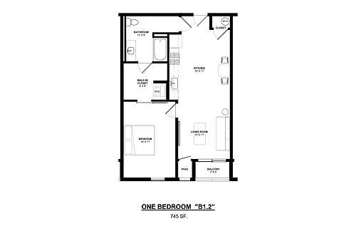 Floor plan A2 1X1