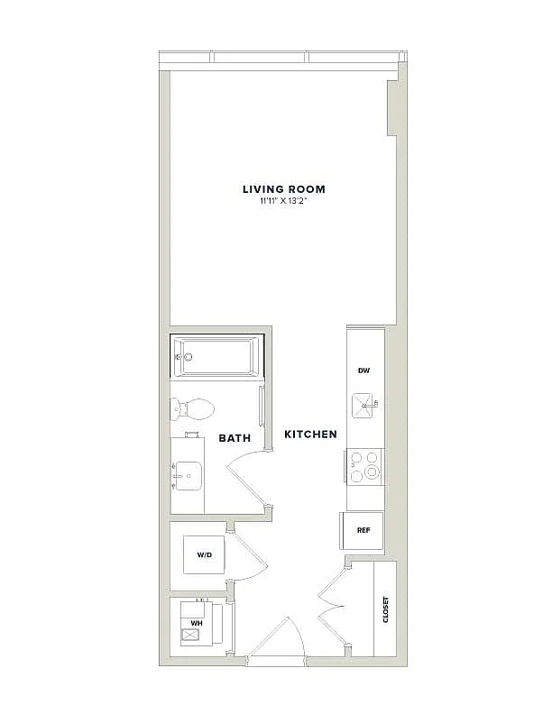 Floor plan Studio-0A Luminary