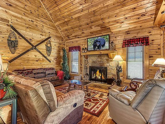 LR - Wood Burning Fireplace