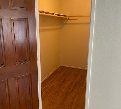 Spacious walk-in closet in master bedroom