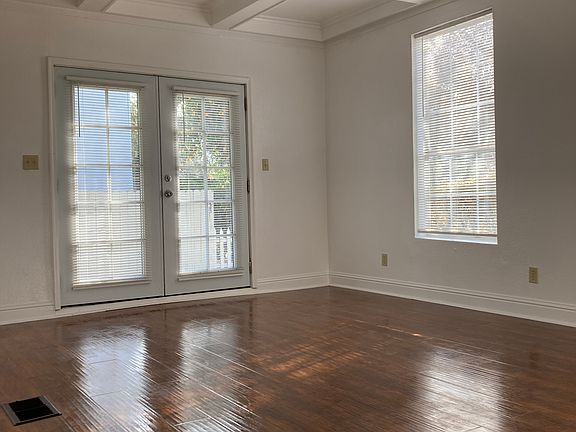 Beautiful boxed beam ceiling in living room