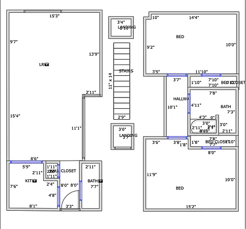 Floor plan Two Bedroom