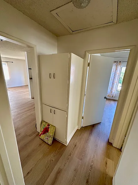 Hall way and linen cabinet