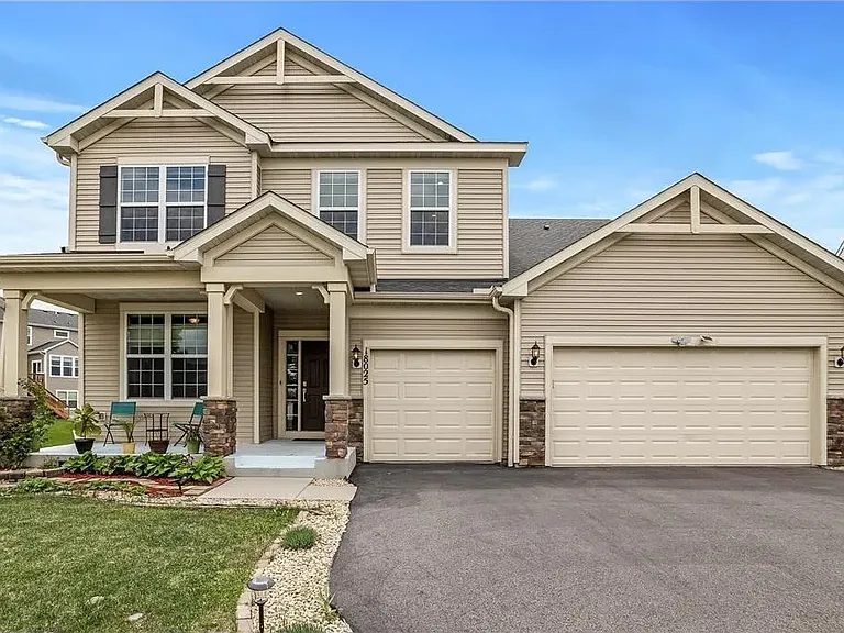 Front 3 car garage