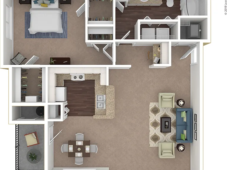 1X1LG: Beds - 1: Baths - 1: SqFt Range - 965 to 965