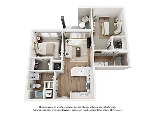 Floor plan Eucalyptus | 2 Bed | 2 Bath