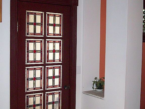 Stain glass interior door