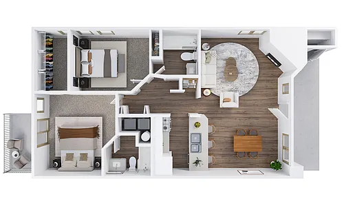 Floor plan 2X2 - 1010