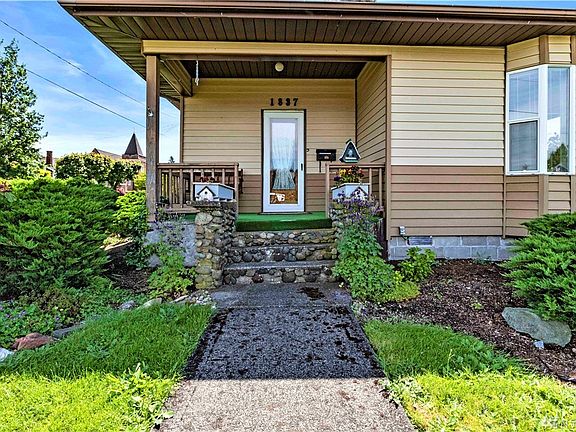 Close up of quaint sitting porch 