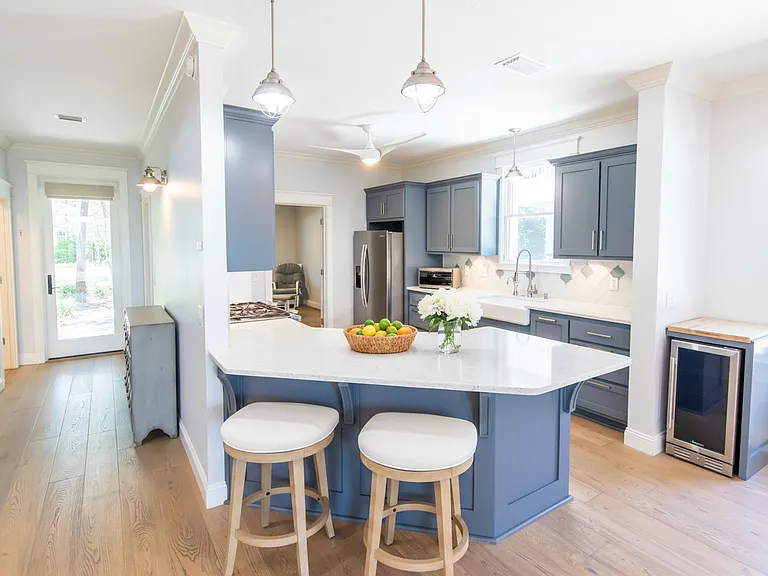 Breakfast bar and beverage nook.