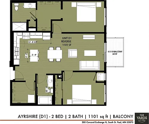 Floor plan The Yards - Ayrshire (D1)