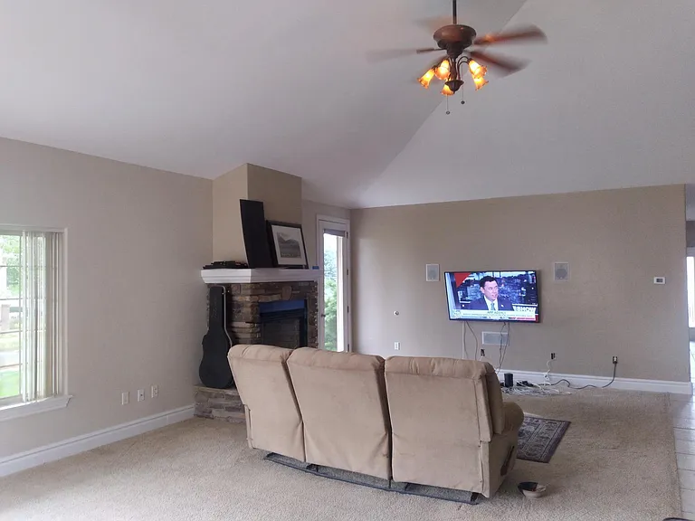 Great Room Fire Place Back Door