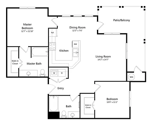 Floor plan B3 - Barton Springs
