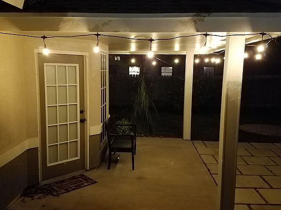 Patio at night