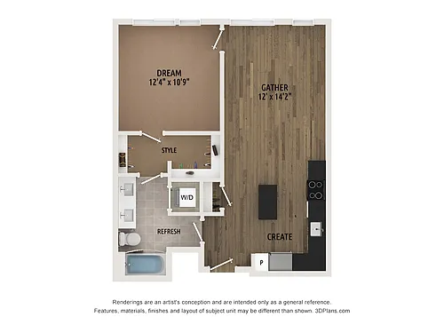 Floor plan A1.06 -Affordable WDU 100 AMI