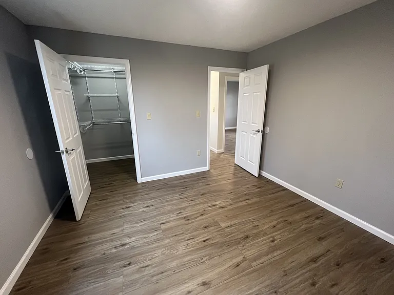 Master bedroom with walk in closet