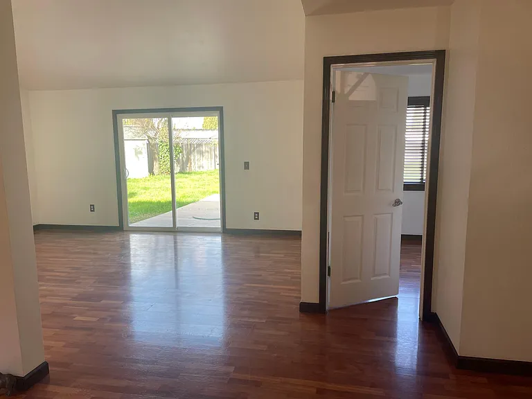Living room (left) and bedroom (right)