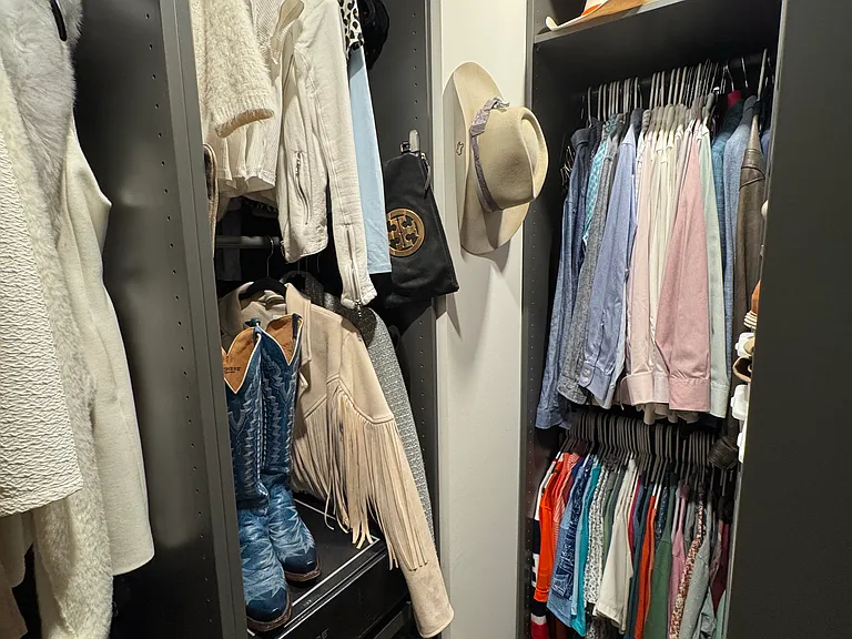 Master bedroom custom walk in closet
