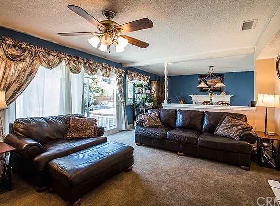 Living room facing the back yard