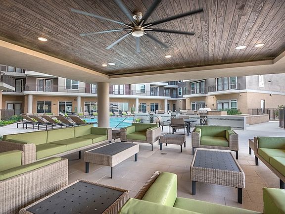 Poolside lounge area