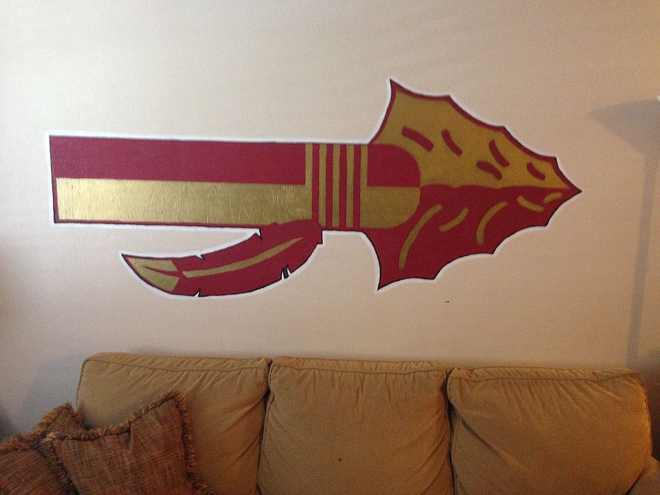 Spear on Family Room Wall