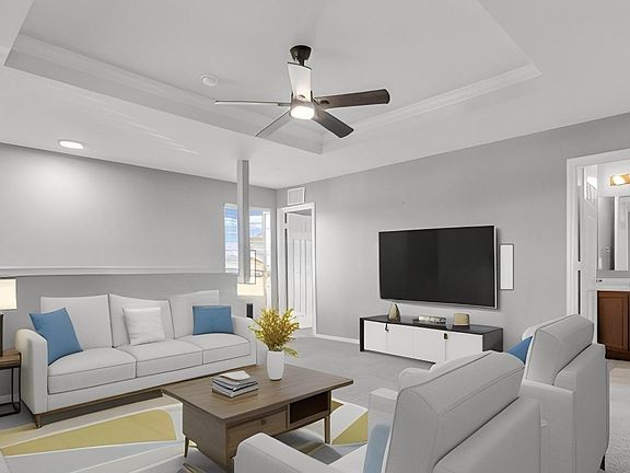 Virtually Staged Large Upstairs Den