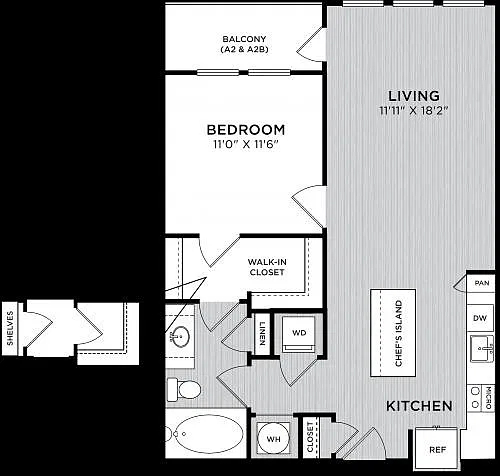 Floor plan One Bedroom