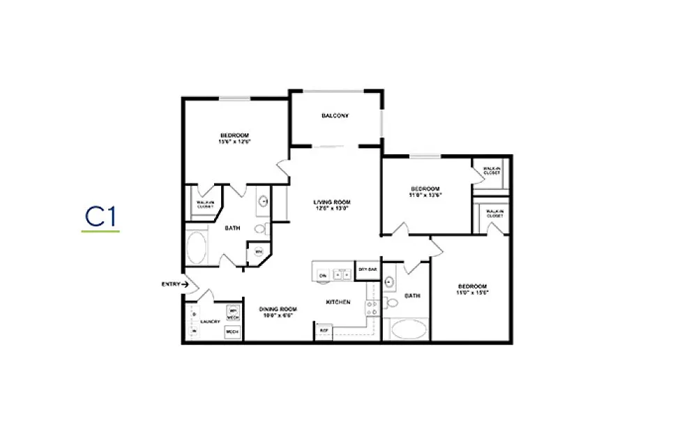 Floor plan C1 - WF
