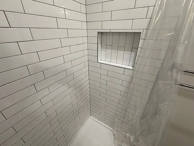 Terrace level Shower Tiled Niche
