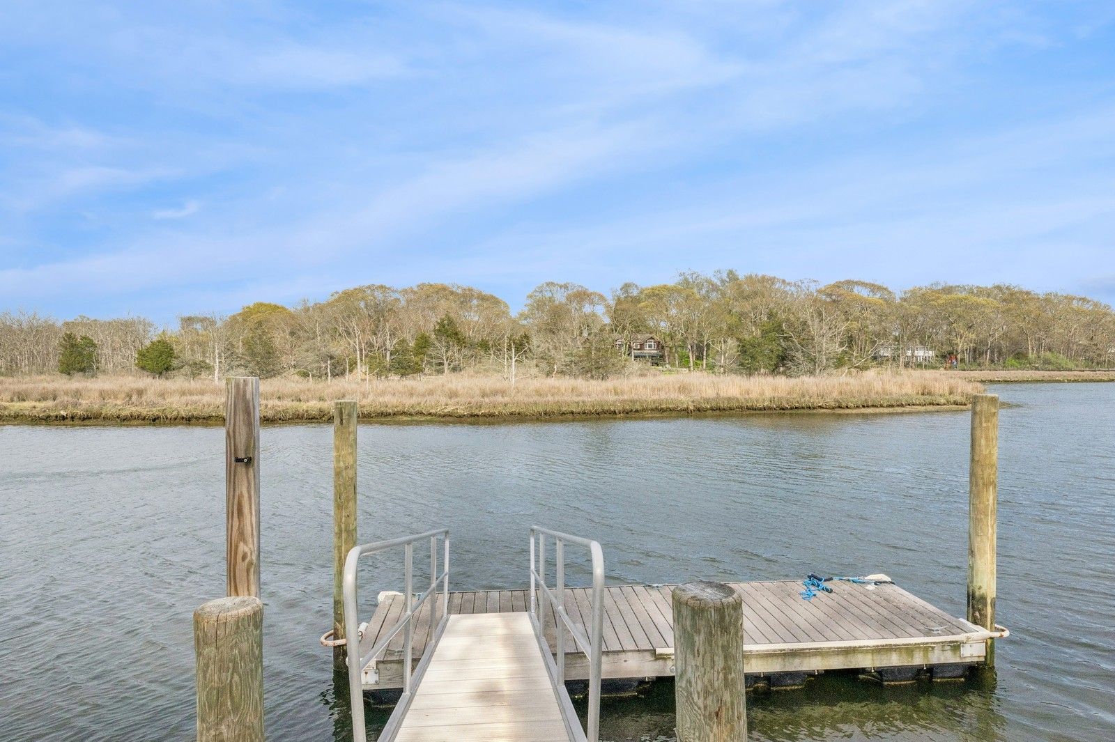  private dock with direct bay access