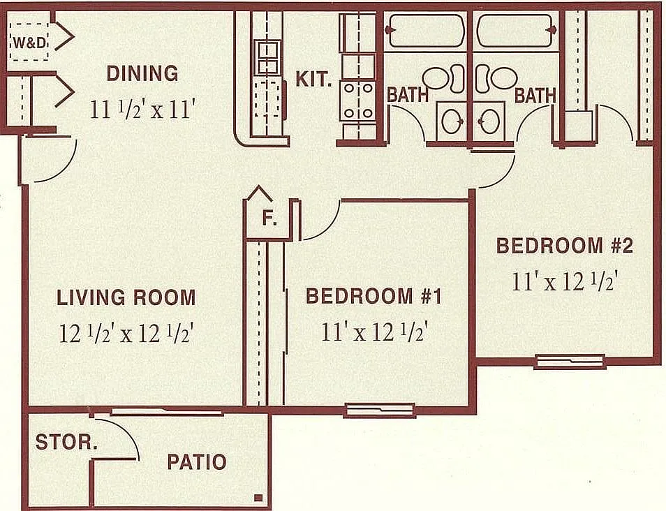 Floor plan 2 Bedroom