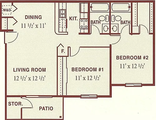 Floor plan 2 Bedroom