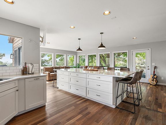 Expansive kitchen with huge island