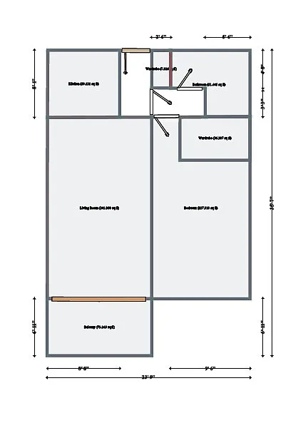 Floor plan 1 BEDROOM