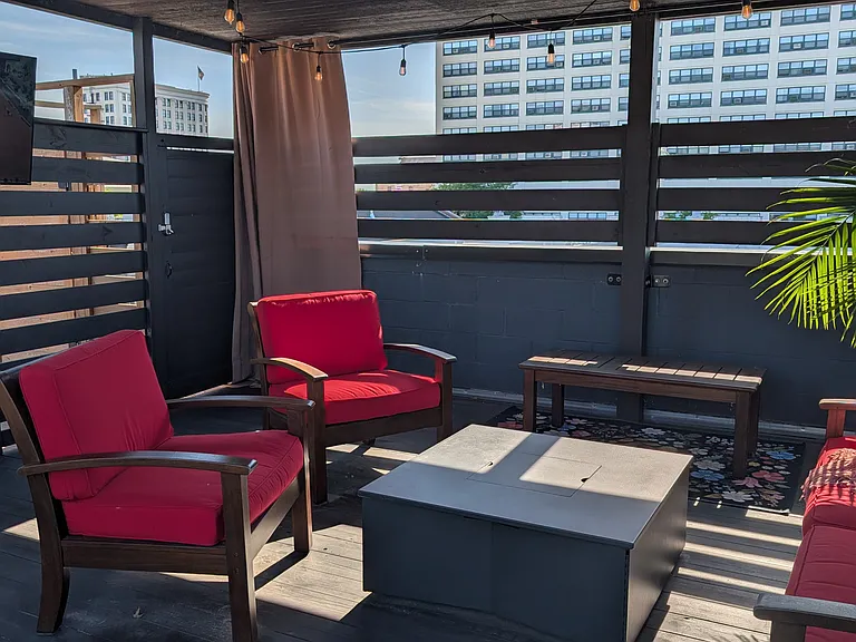 Pergola on private roof deck
