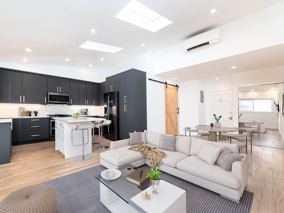 virtually staged living space